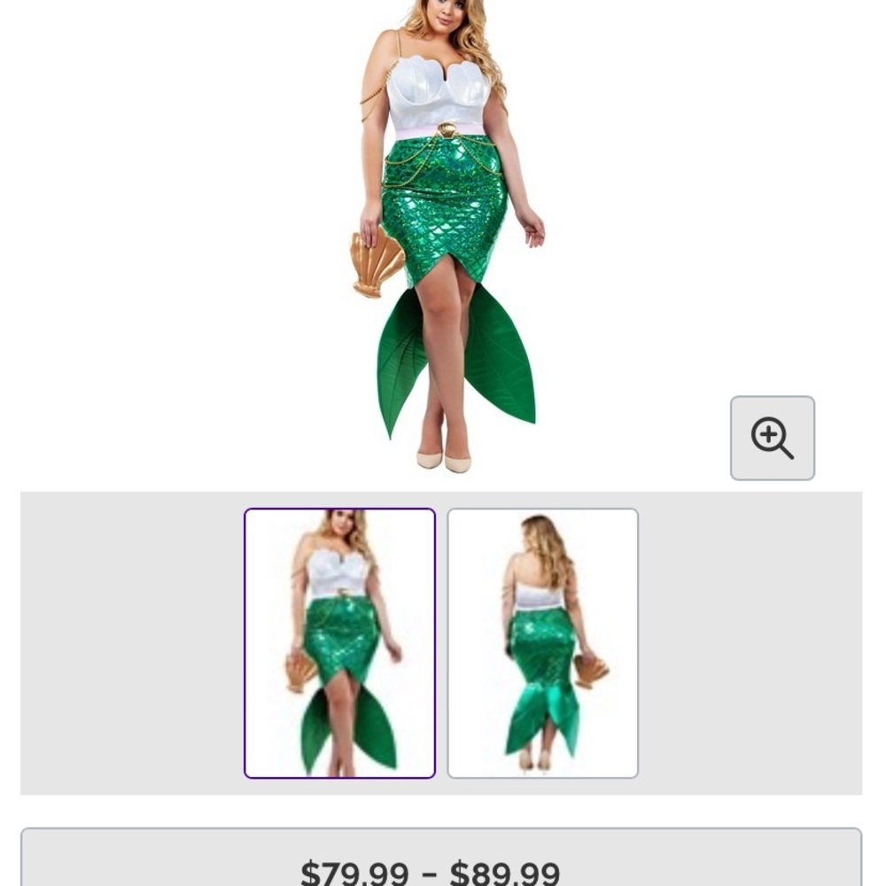 New Cute plus size siren costume 3x